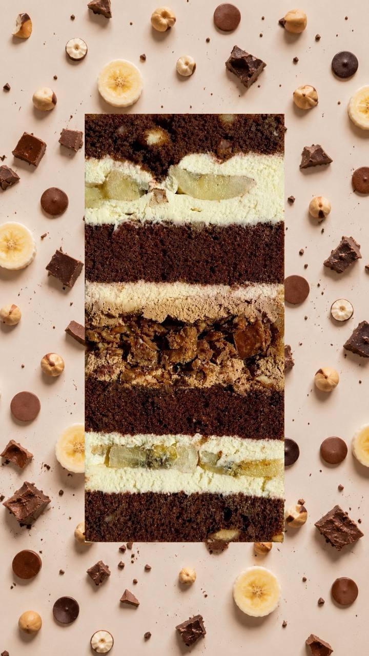 E-BOOK BANANA CRUNCH — premium cake recipe e-book by Anastasiia Cooking